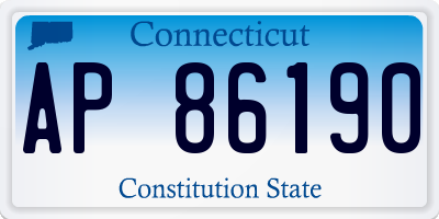 CT license plate AP86190