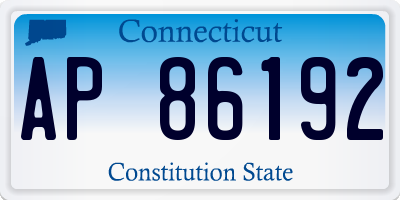 CT license plate AP86192