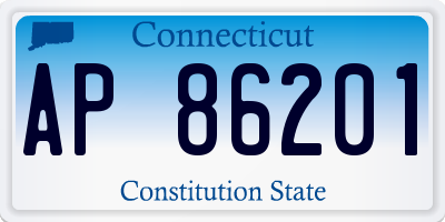 CT license plate AP86201