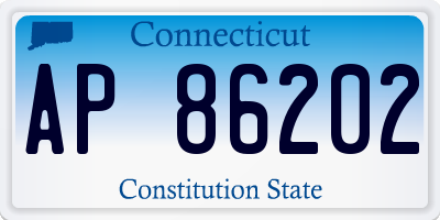 CT license plate AP86202