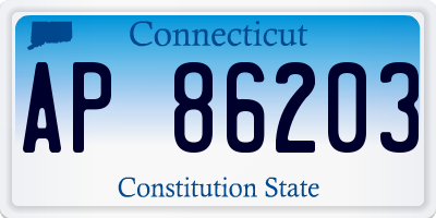 CT license plate AP86203