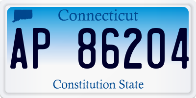 CT license plate AP86204