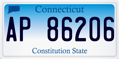 CT license plate AP86206