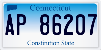 CT license plate AP86207