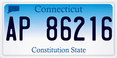 CT license plate AP86216