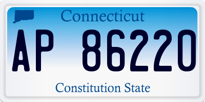 CT license plate AP86220