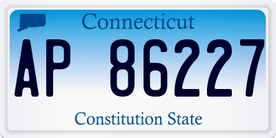 CT license plate AP86227