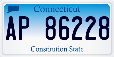 CT license plate AP86228