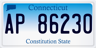 CT license plate AP86230