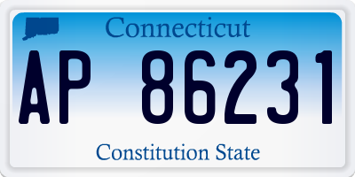 CT license plate AP86231