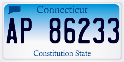 CT license plate AP86233