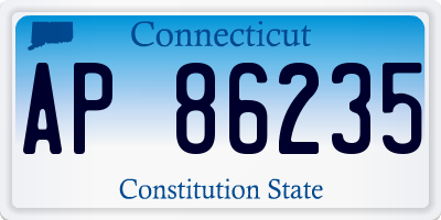 CT license plate AP86235