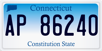 CT license plate AP86240