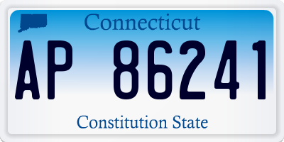 CT license plate AP86241