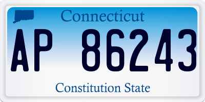 CT license plate AP86243