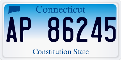 CT license plate AP86245