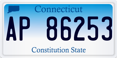 CT license plate AP86253