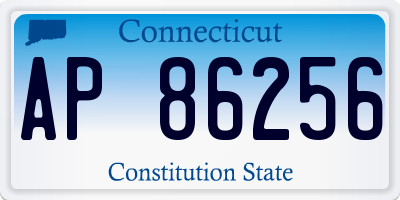 CT license plate AP86256