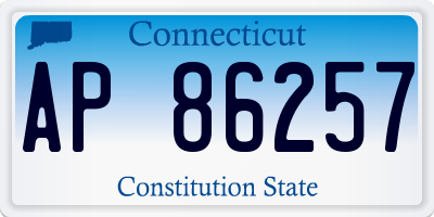 CT license plate AP86257