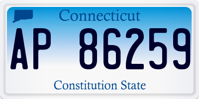 CT license plate AP86259