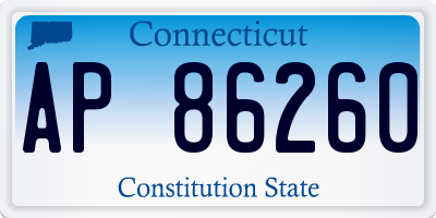 CT license plate AP86260