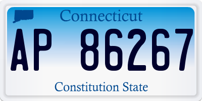 CT license plate AP86267