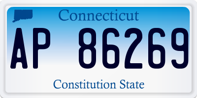 CT license plate AP86269