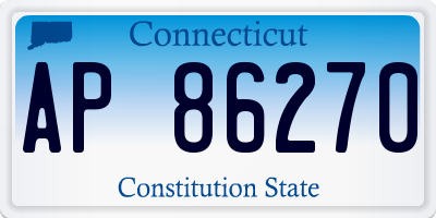 CT license plate AP86270