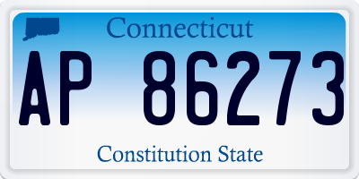 CT license plate AP86273