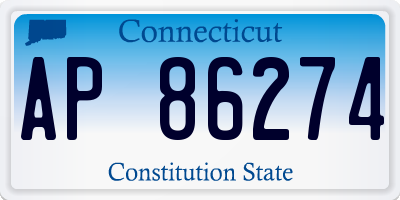 CT license plate AP86274