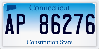 CT license plate AP86276