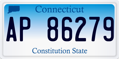 CT license plate AP86279