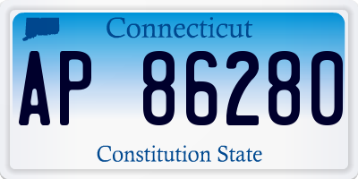 CT license plate AP86280