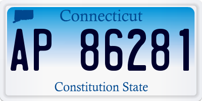 CT license plate AP86281