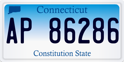 CT license plate AP86286