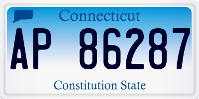 CT license plate AP86287