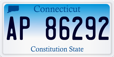 CT license plate AP86292