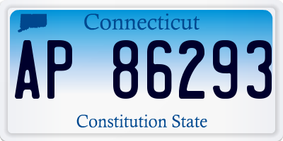 CT license plate AP86293