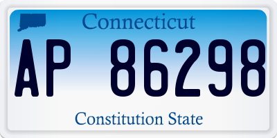 CT license plate AP86298