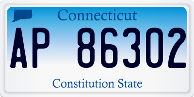 CT license plate AP86302