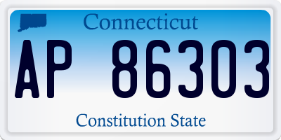 CT license plate AP86303