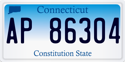 CT license plate AP86304