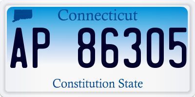 CT license plate AP86305