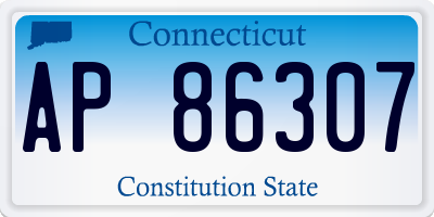 CT license plate AP86307