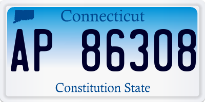 CT license plate AP86308