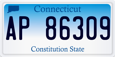 CT license plate AP86309