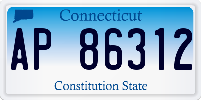 CT license plate AP86312