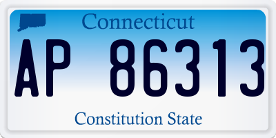 CT license plate AP86313