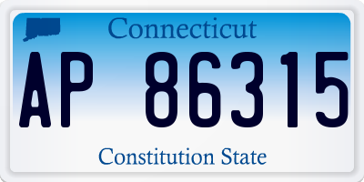 CT license plate AP86315