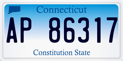 CT license plate AP86317